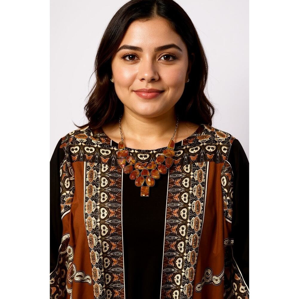 Avenue‎ Boho Border Print Jersey Sheath Dress – Plus Size 26/28 - Picture 6 of 6